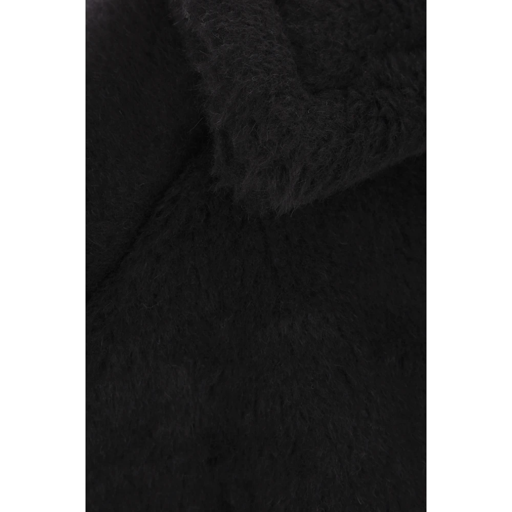 Max Mara Zwarte Teddyjas met Asymmetrische Rits Black Dames