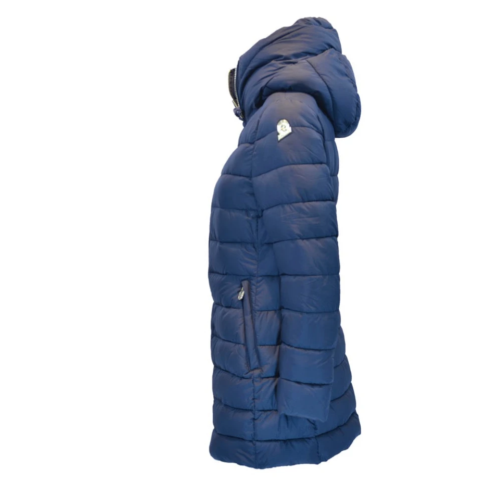 Invicta Lange gewatteerde jas met capuchon Blue Heren