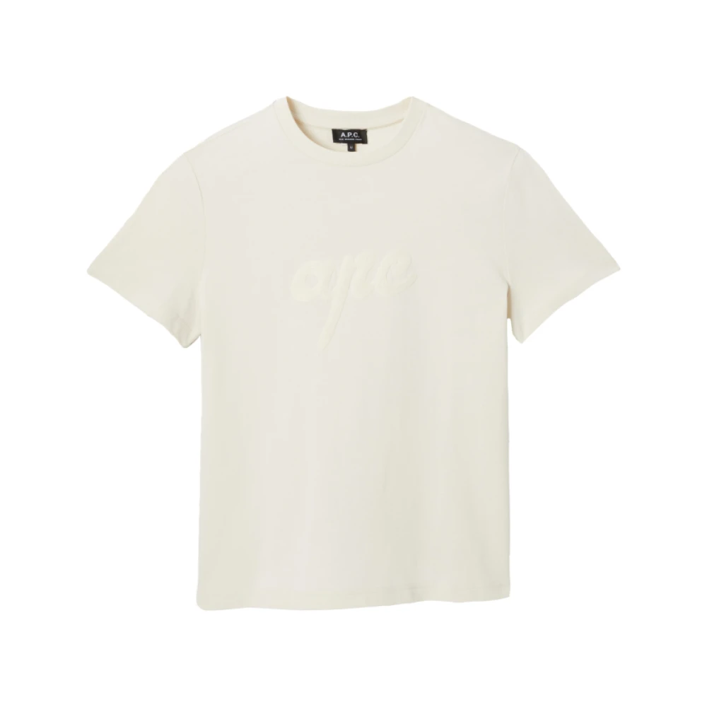 A.p.c. Biologisch Katoenen Unisex T-shirt Beige Heren