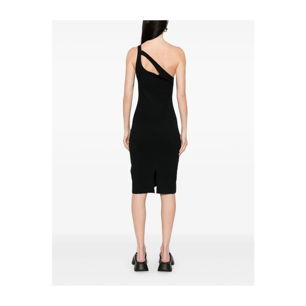MM6 Maison Margiela Midi Jurk Black Dames
