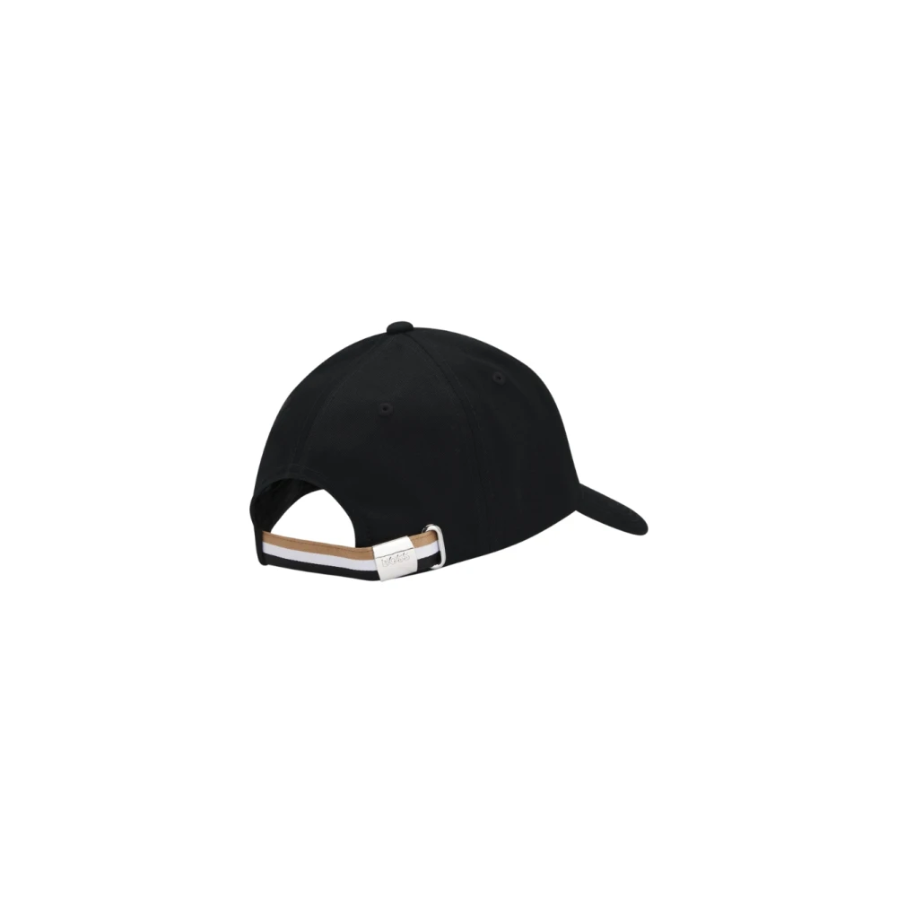 Hugo Boss Zwarte Katoenen Twill Klep Pet Black Heren
