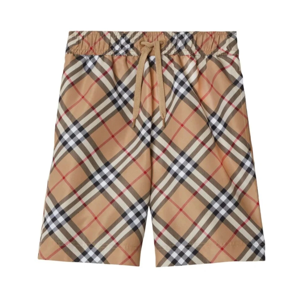 Burberry Arkiv Beige Rutiga Shorts Beige, Pojke