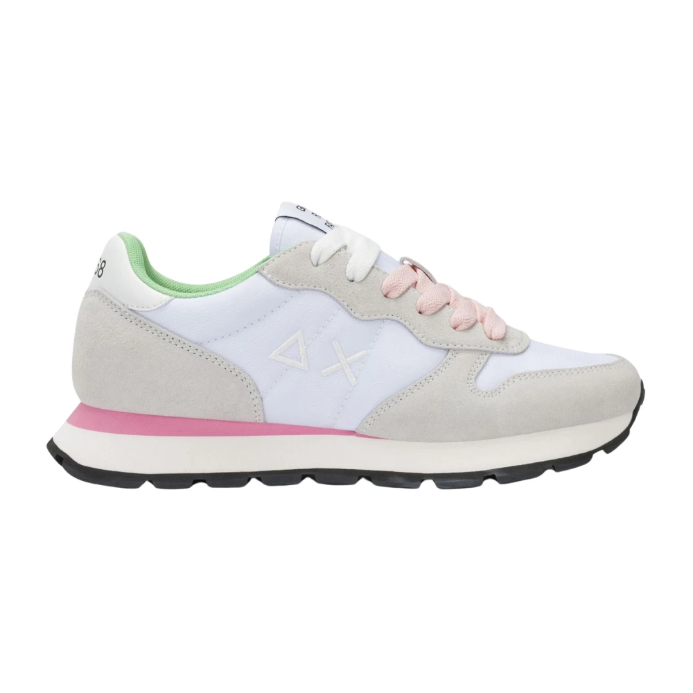 Sun68 Suede & Fabric Sneaker Dames Schoenen Wit