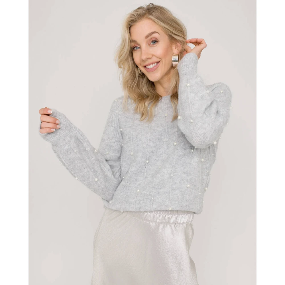 Anna Van Toor Stijlvolle Pullover Sweater Gray Dames