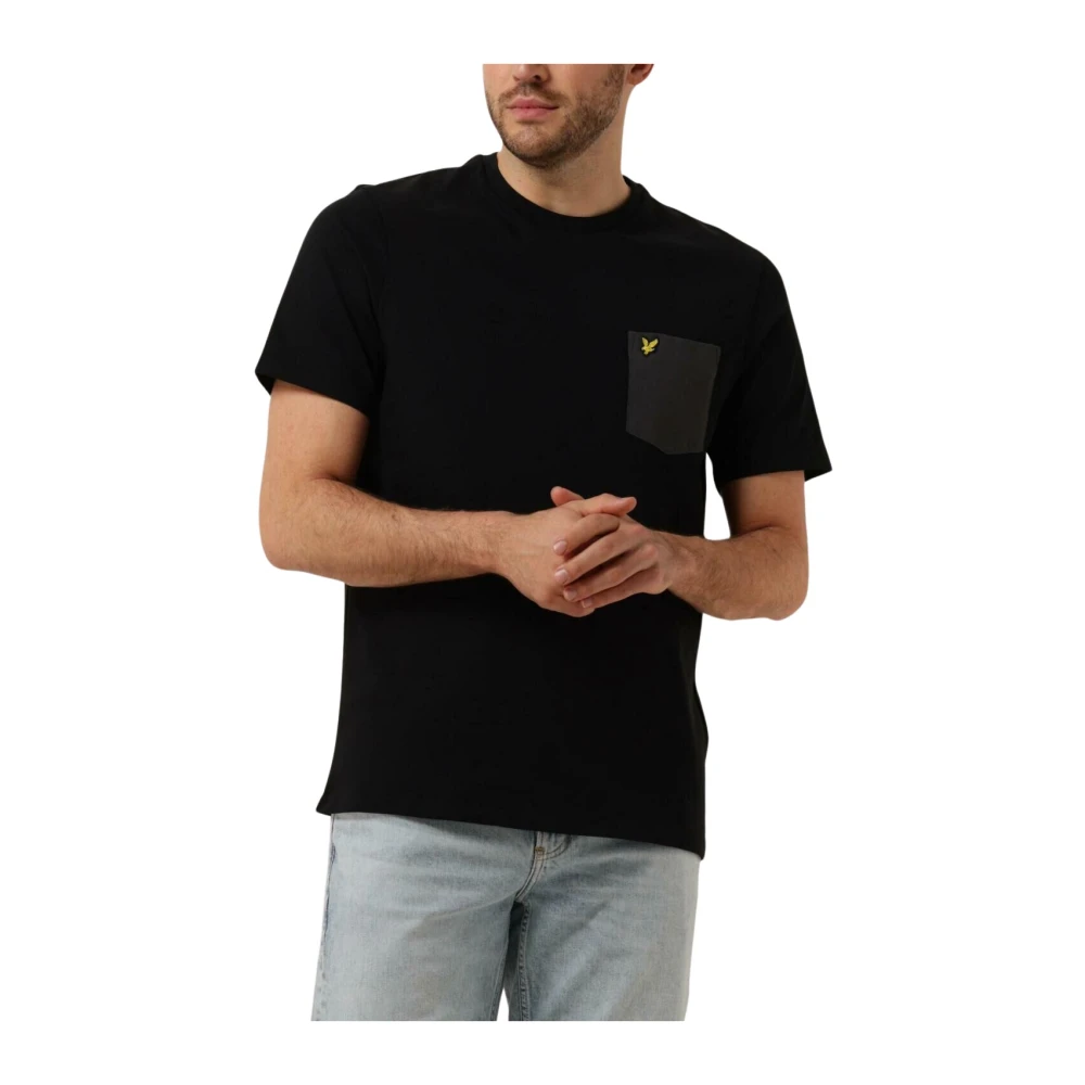 LYLE & SCOTT Heren Polo's & T-shirts Contrast Pocket T-shirt Zwart