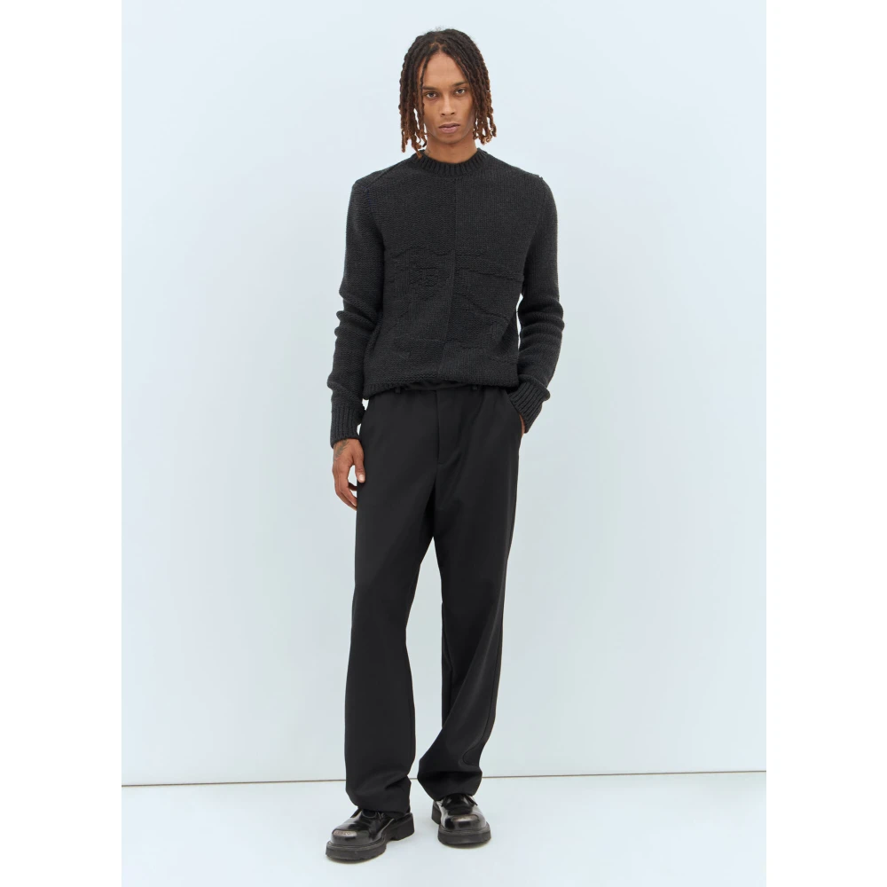 Burberry Luxe Cashmere Crewneck Sweater Black Heren
