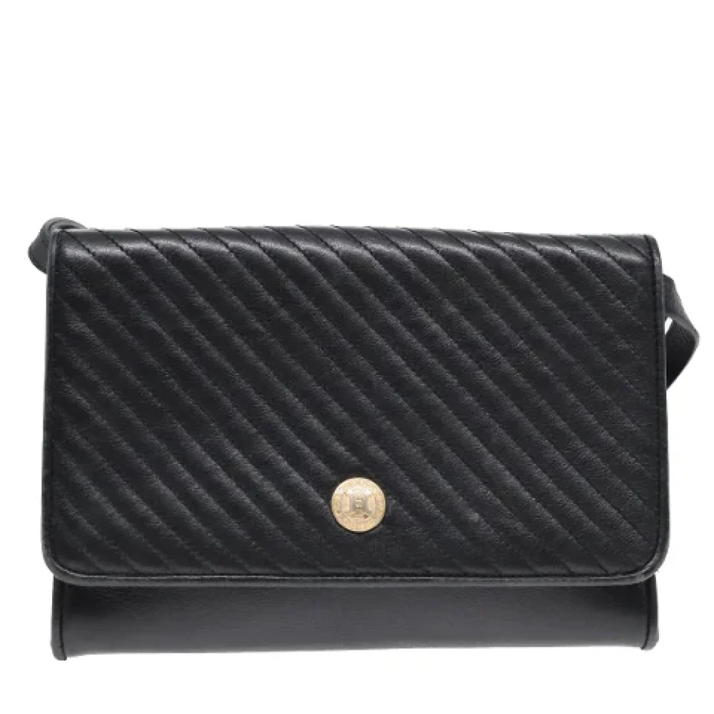 Celine Vintage Pre-owned Leather shoulder-bags Black Dames