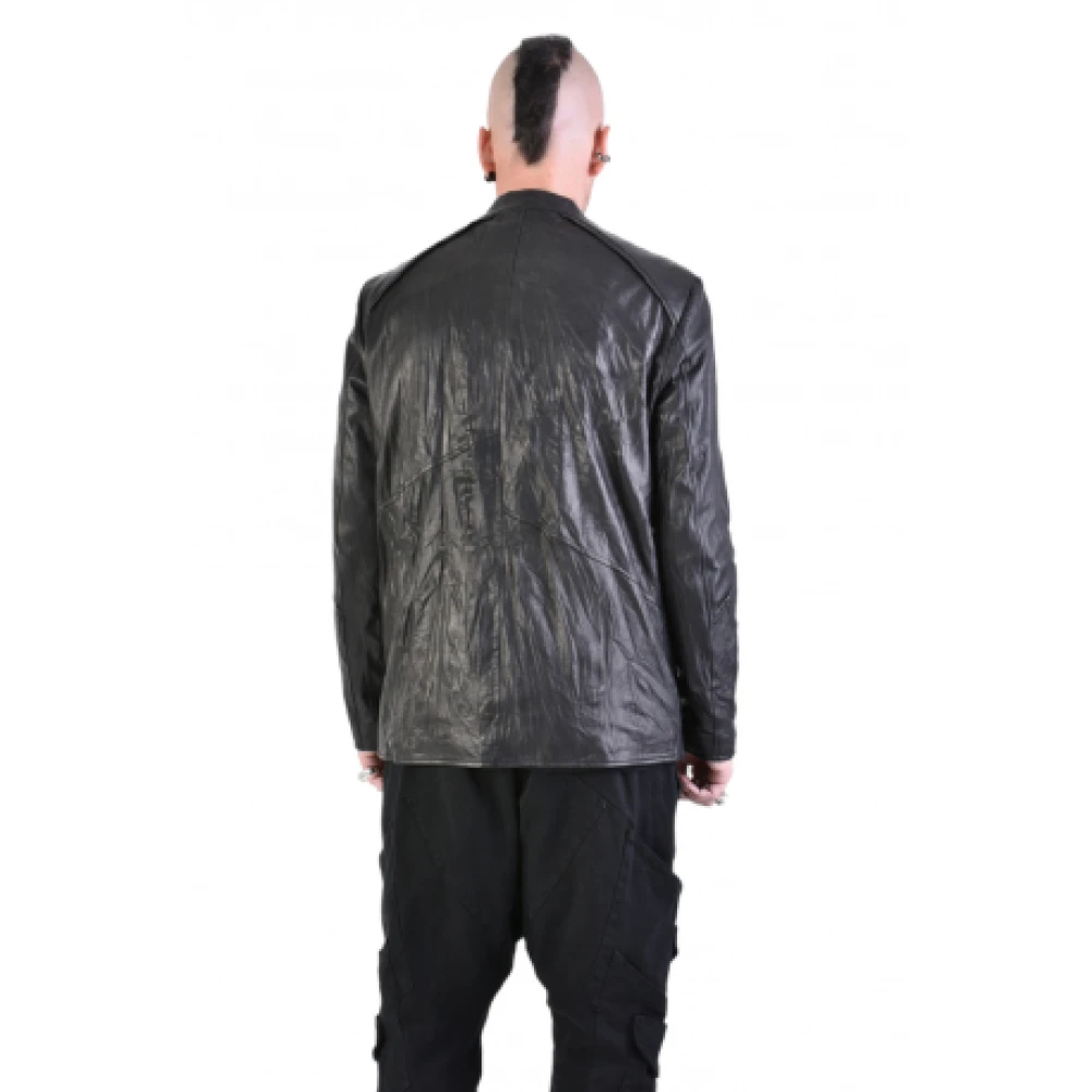 La Haine Inside Us Zwarte zachte leren motorjas Lm161 Black Heren