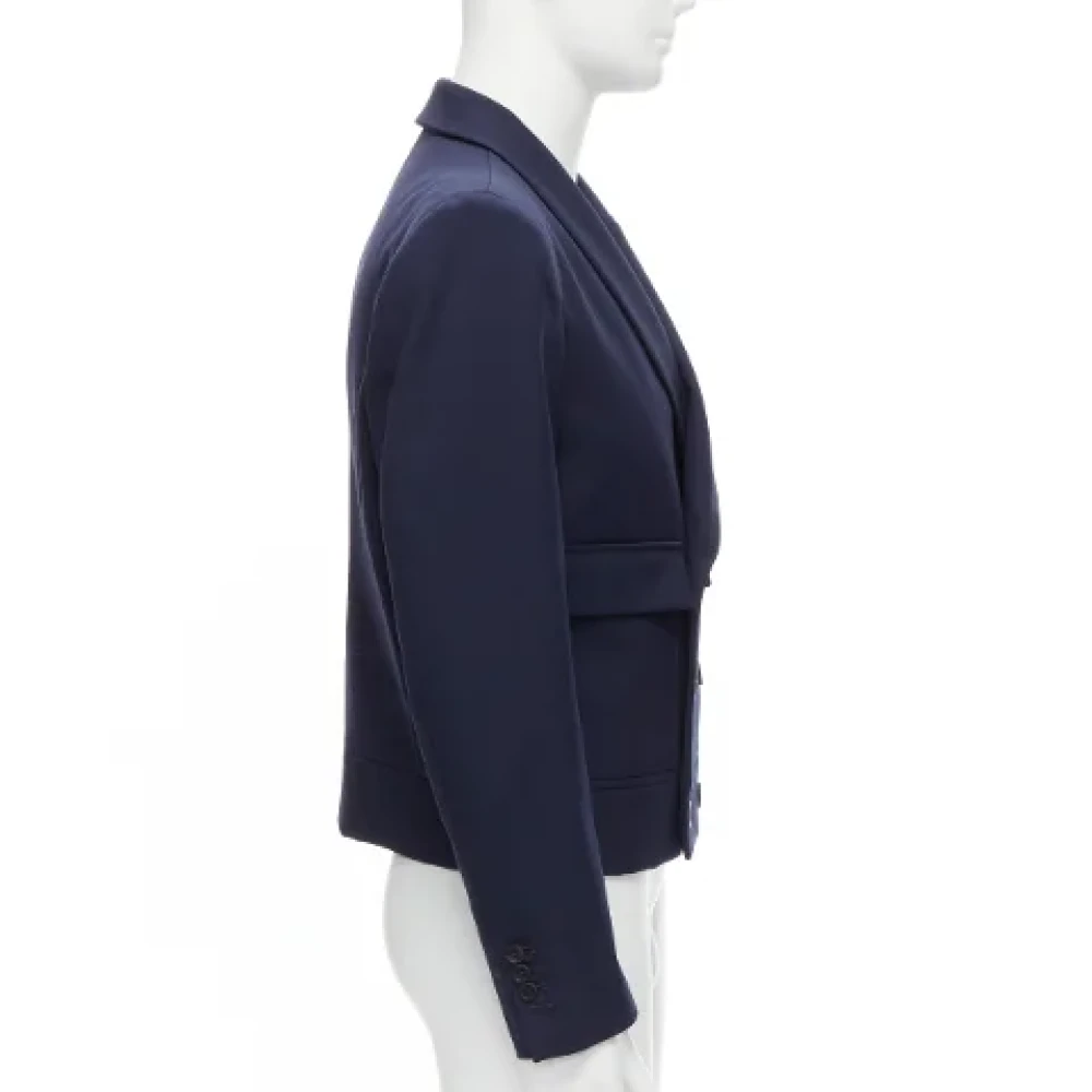 Fendi Vintage Pre-owned Polyester outerwear Blue Dames