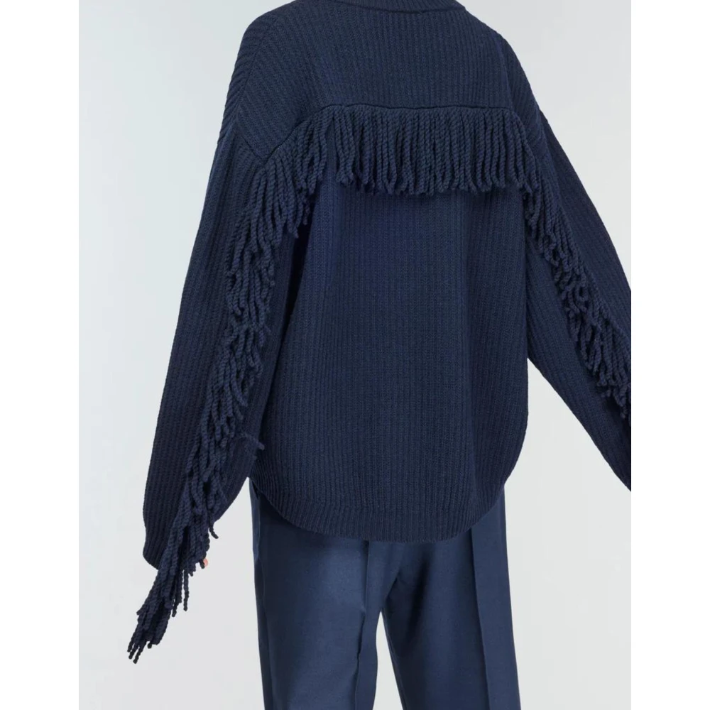 Semicouture Donkerblauwe Trui Blue Dames