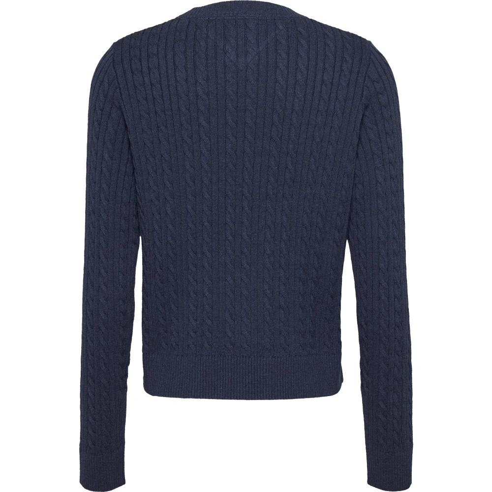 Tommy Jeans Blauwe Sweater Slip On Regular Fit Blue Dames