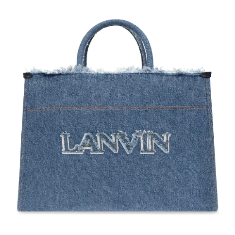 Lanvin Stijlvolle Tote Bag met Band Blue Dames