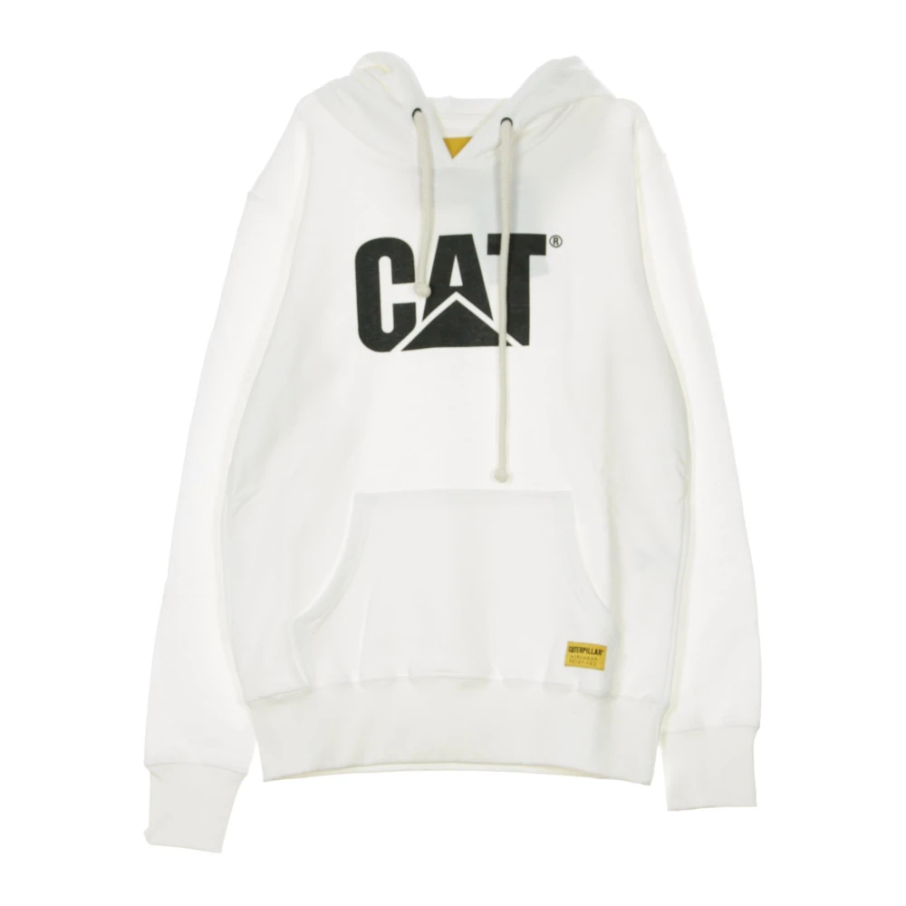 CAT Grote Logo Hoodie Streetwear Collectie White Heren