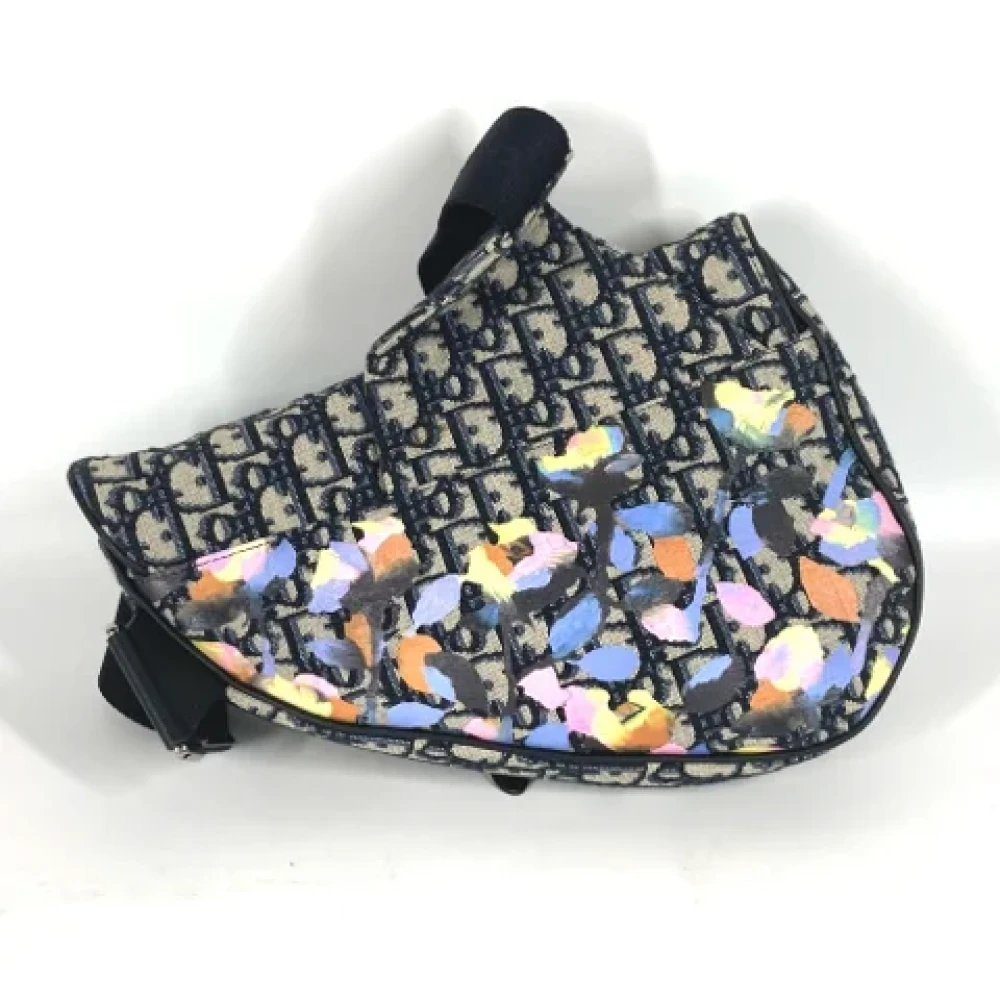 Dior Vintage Pre-owned Fabric dior-bags Blue Heren