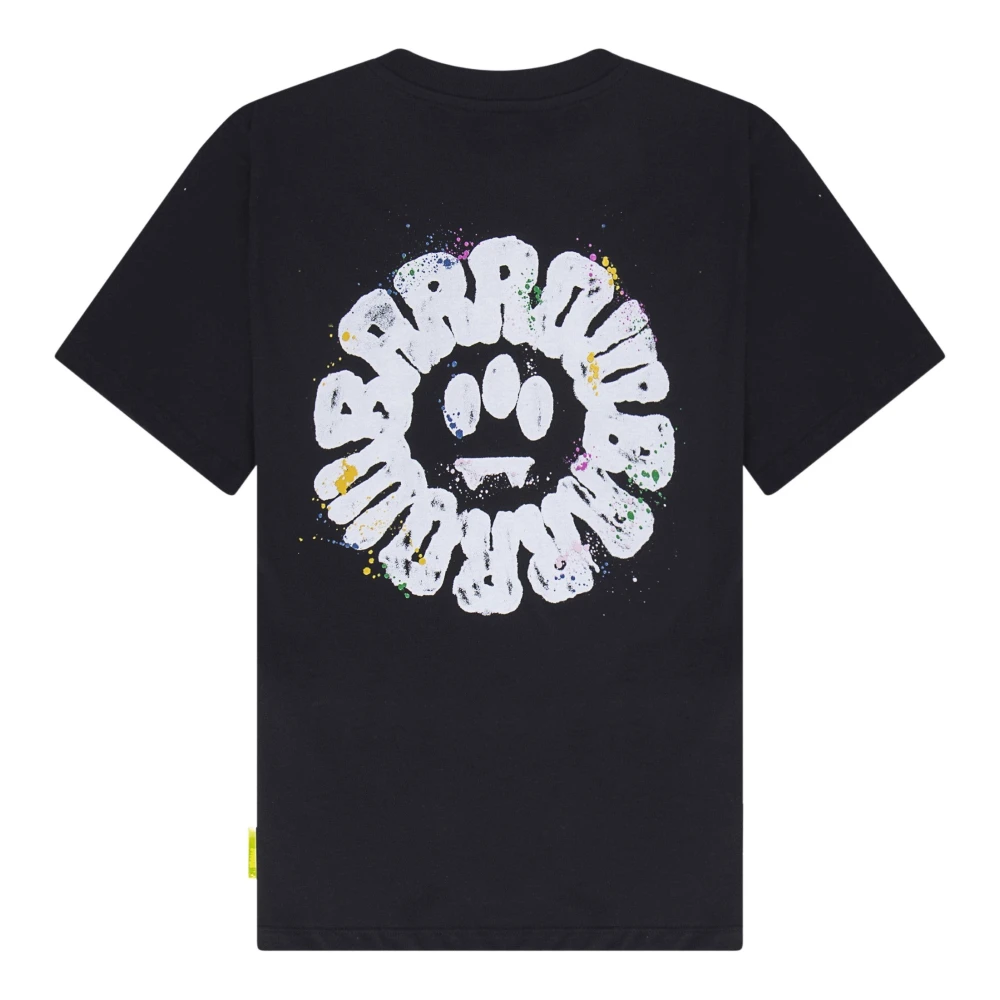Barrow Katoenen T-Shirt met Graffitoprint Black Unisex