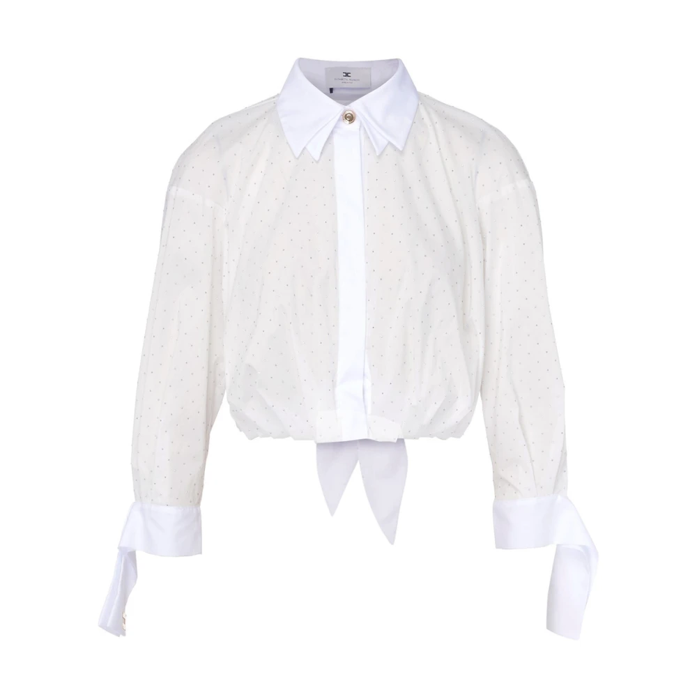 Elisabetta Franchi Witte Blouse EF Bianca White Dames