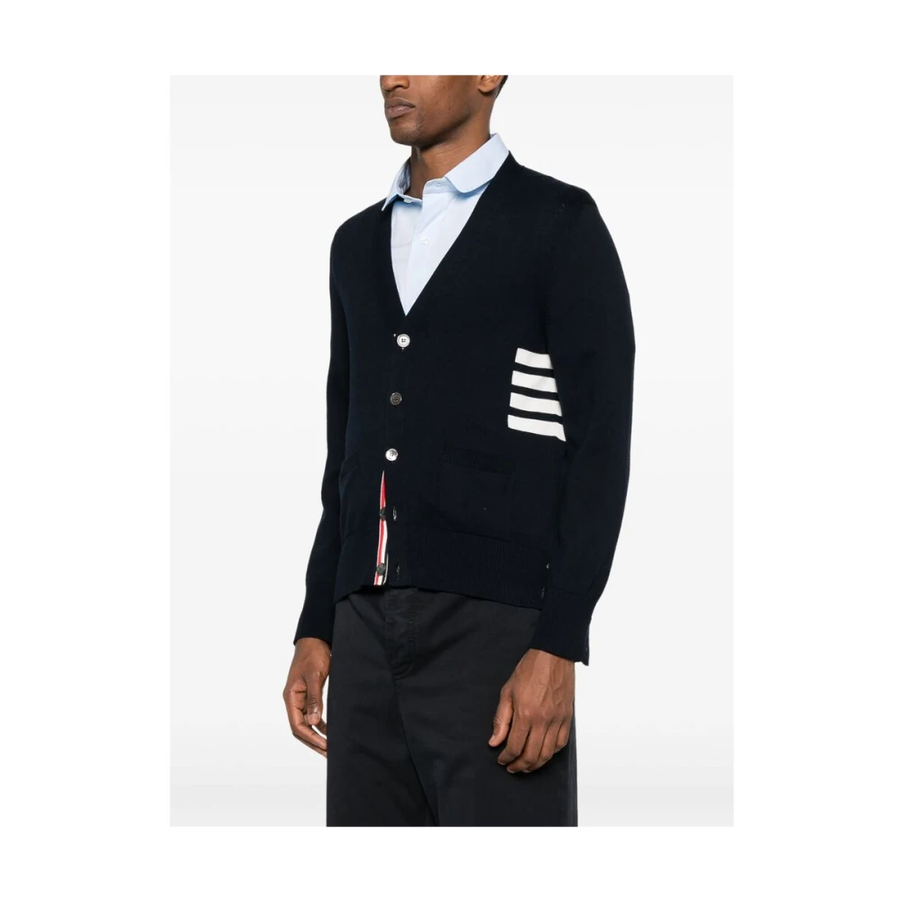 Thom Browne Blauwe Gebreide Trui Blue Heren