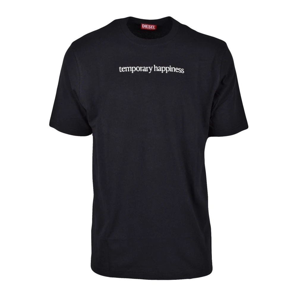 Diesel Katoenen T-shirt Black Heren