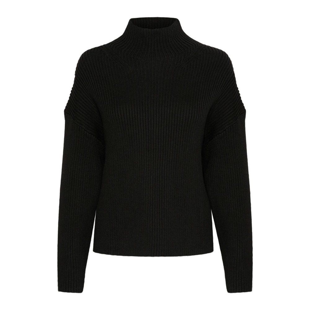 Part Two Zwarte Gebreide Trui Angelinepw Pu Strik Black Dames
