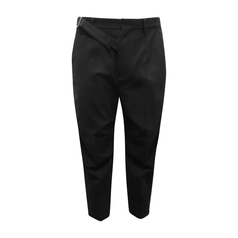 Dsquared2 Men's Black Wool Blend Work Pant Made In Italy