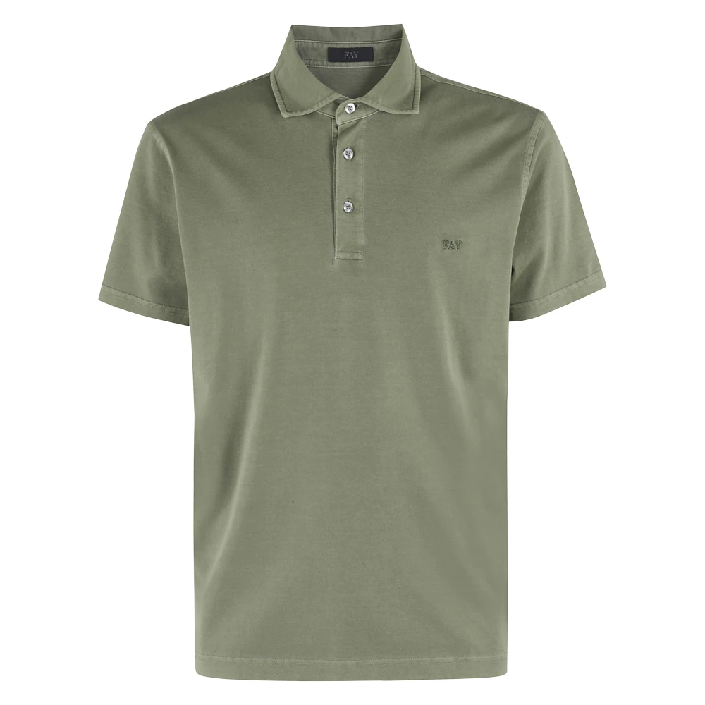 Fay - Tops > Polo Shirts - Green - Fay - Modalova