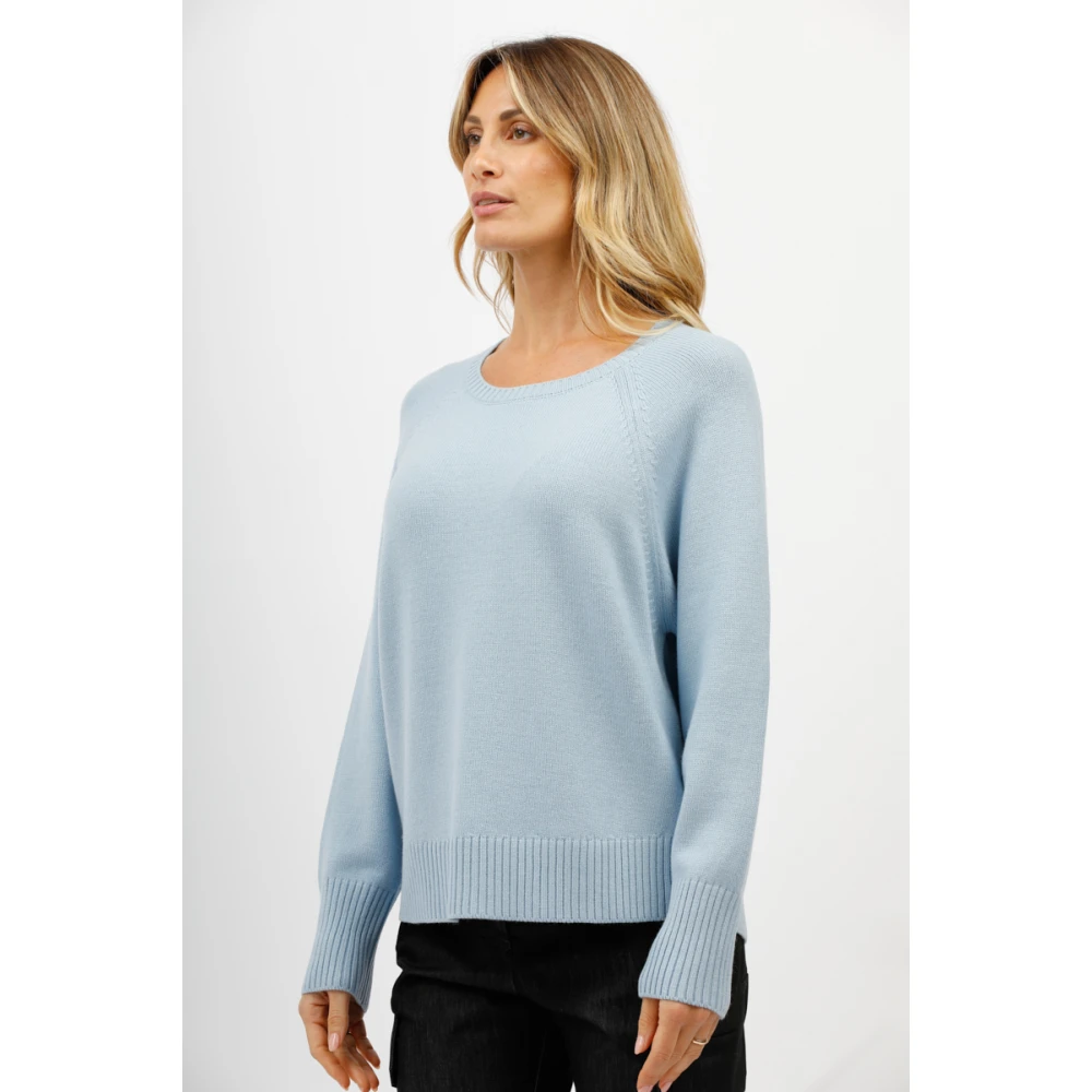 Gran Sasso Ronde hals trui Blue Dames