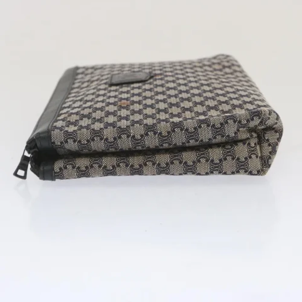 Celine Vintage Pre-owned Canvas clutches Blue Dames