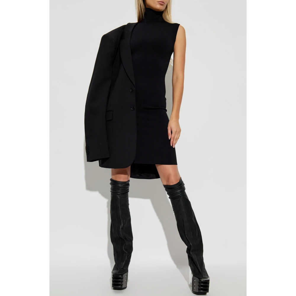 Vetements Jurk met opstaande kraag Black Dames