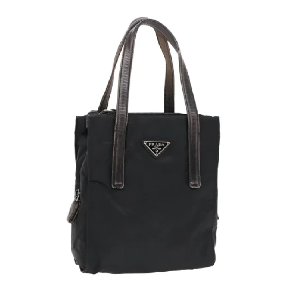 Prada Vintage Pre-owned Nylon handbags Black Dames
