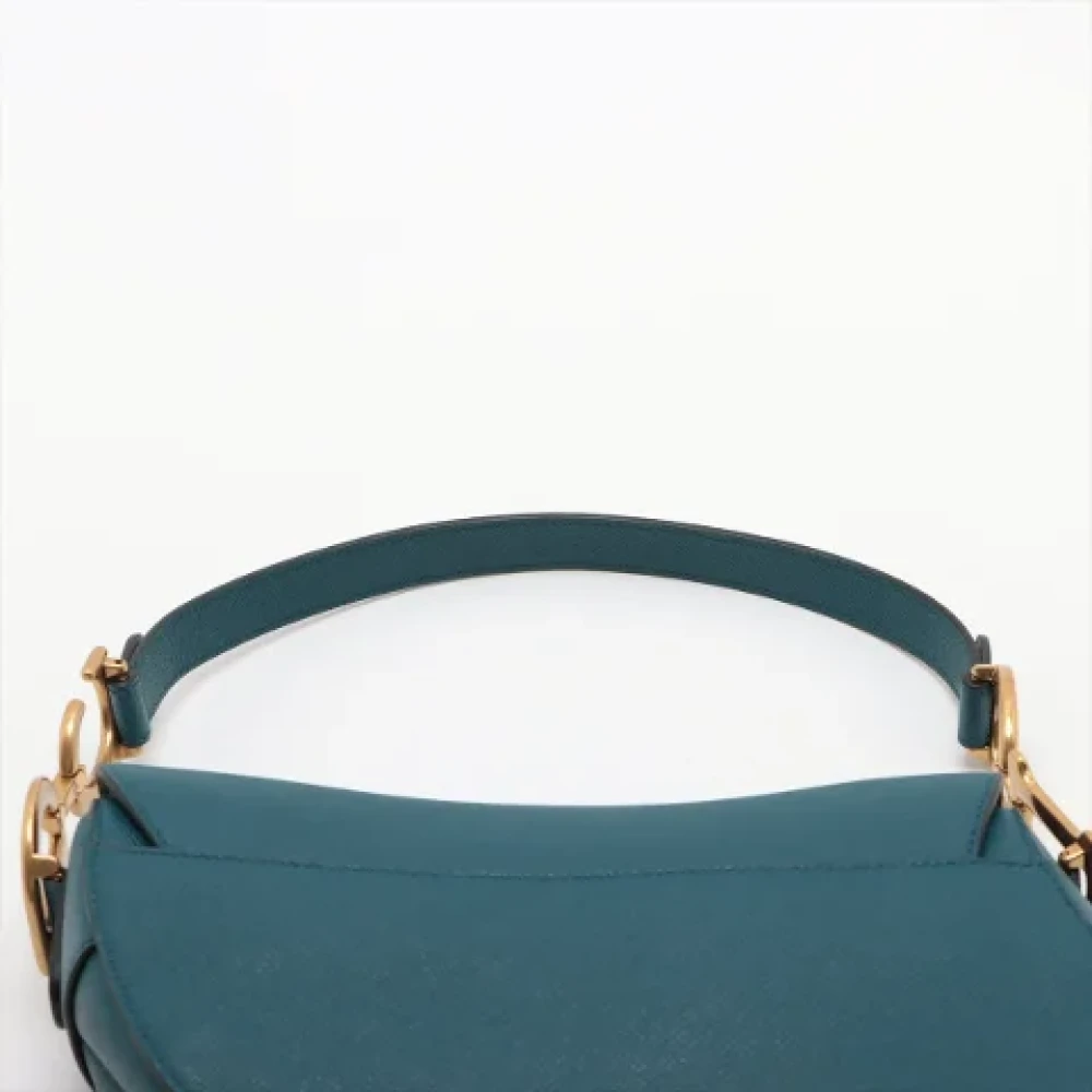 Dior Vintage Pre-owned Leather dior-bags Blue Dames