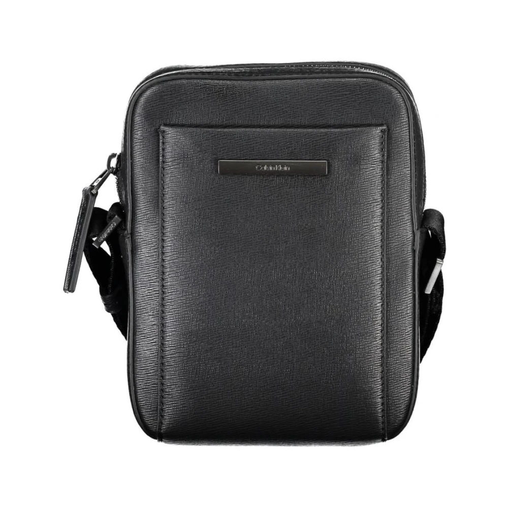 Calvin Klein Elegante zwarte schoudertas met stijlvolle details Black Heren