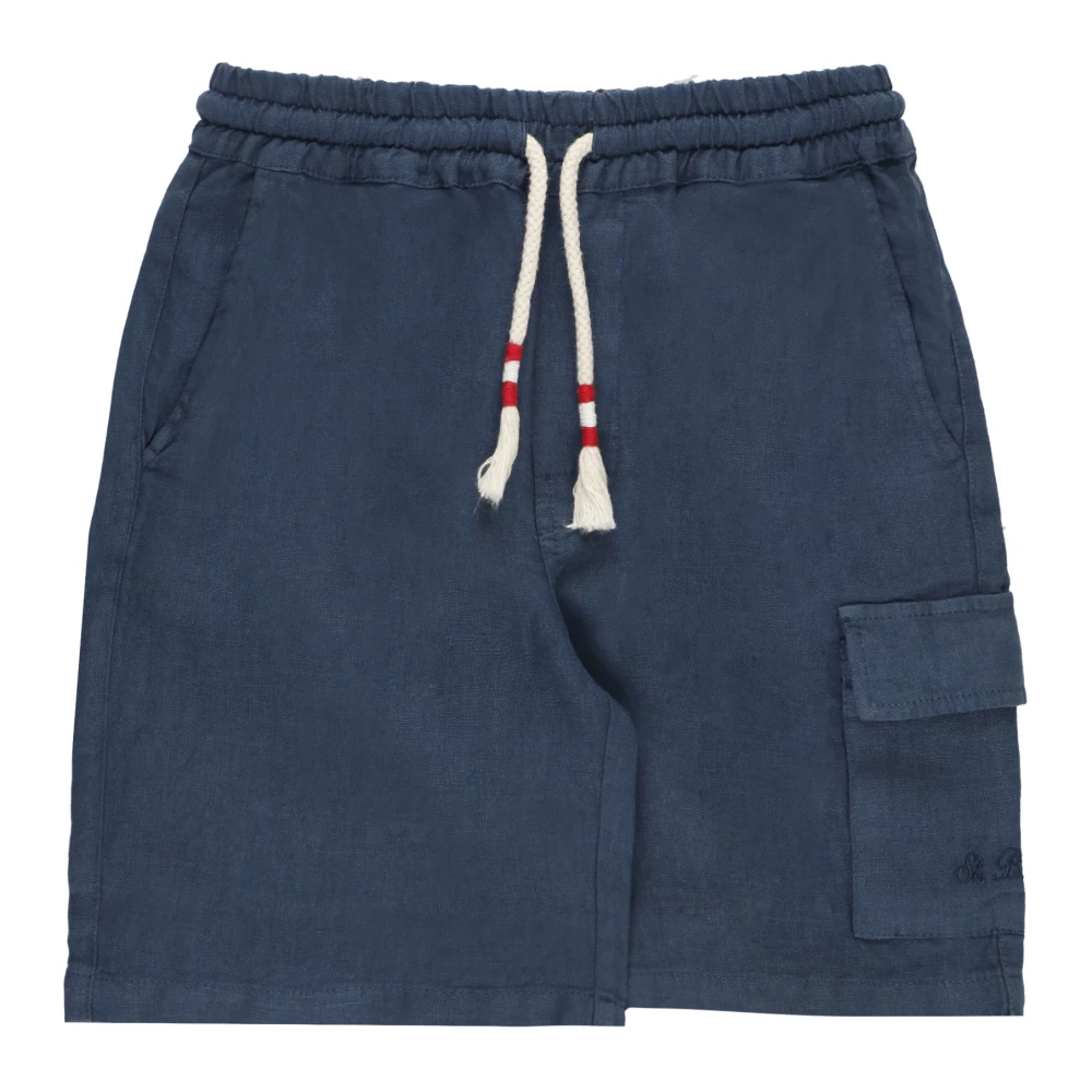 Mc2 Saint Barth Blue Shorts, Male, 12 Y, Marseille Jr Bermuda