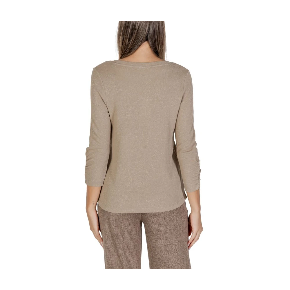 Street One Beige Dames T-shirt Herfst Winter Collectie Beige Dames