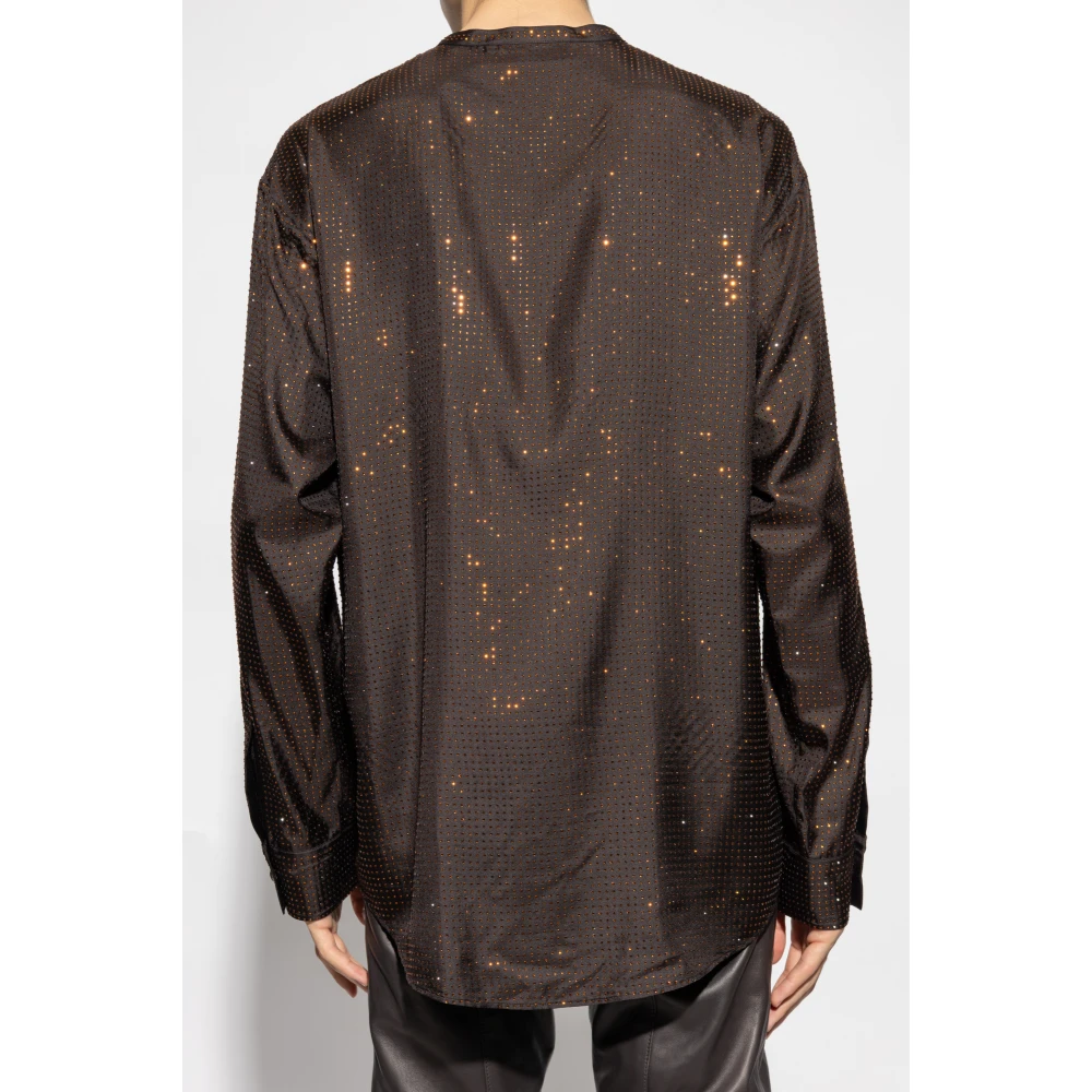 Dsquared2 Zijden overhemd Brown Heren
