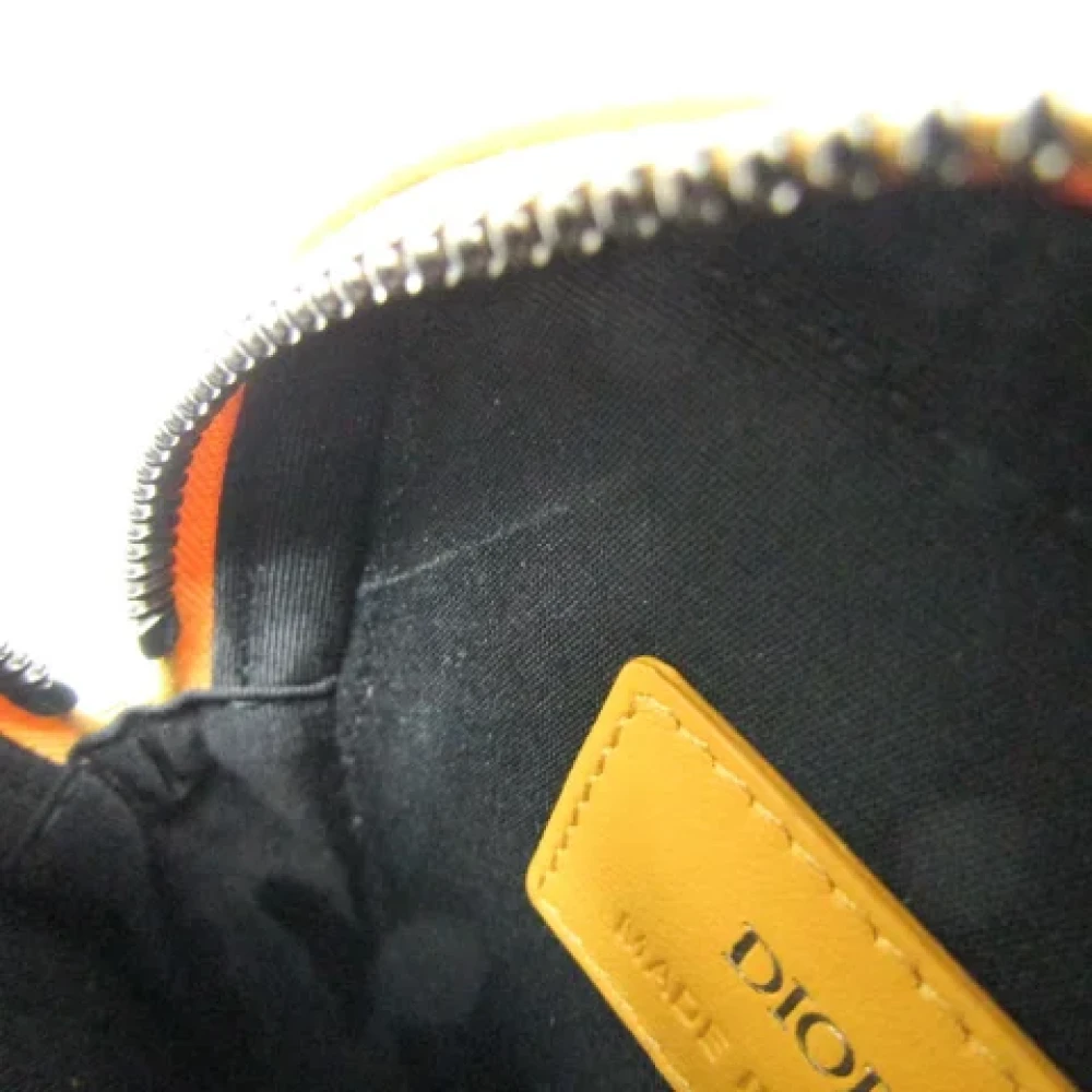 Dior Vintage Pre-owned Leather pouches Yellow Dames