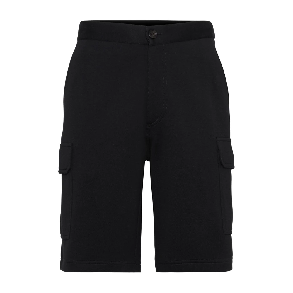 BRUNELLO CUCINELLI Zwarte Shorts voor Mannen Black Heren