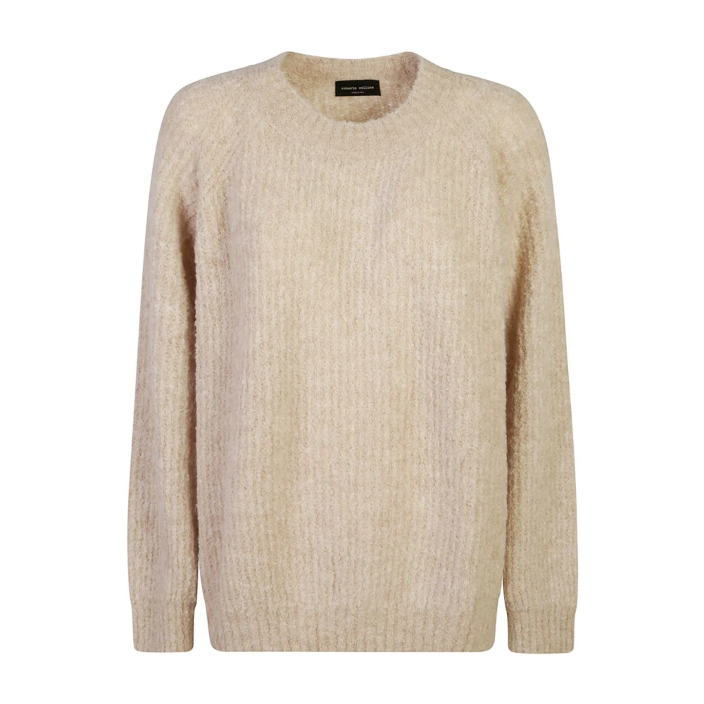 Roberto Collina Beige Gebreide Trui Aw24 Vrouwen Beige Dames