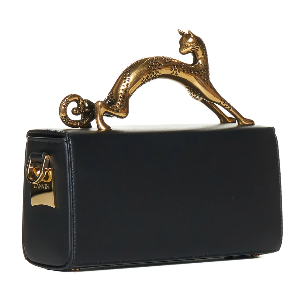 Lanvin Zwarte Potlood Kat Mini Tas Black Dames