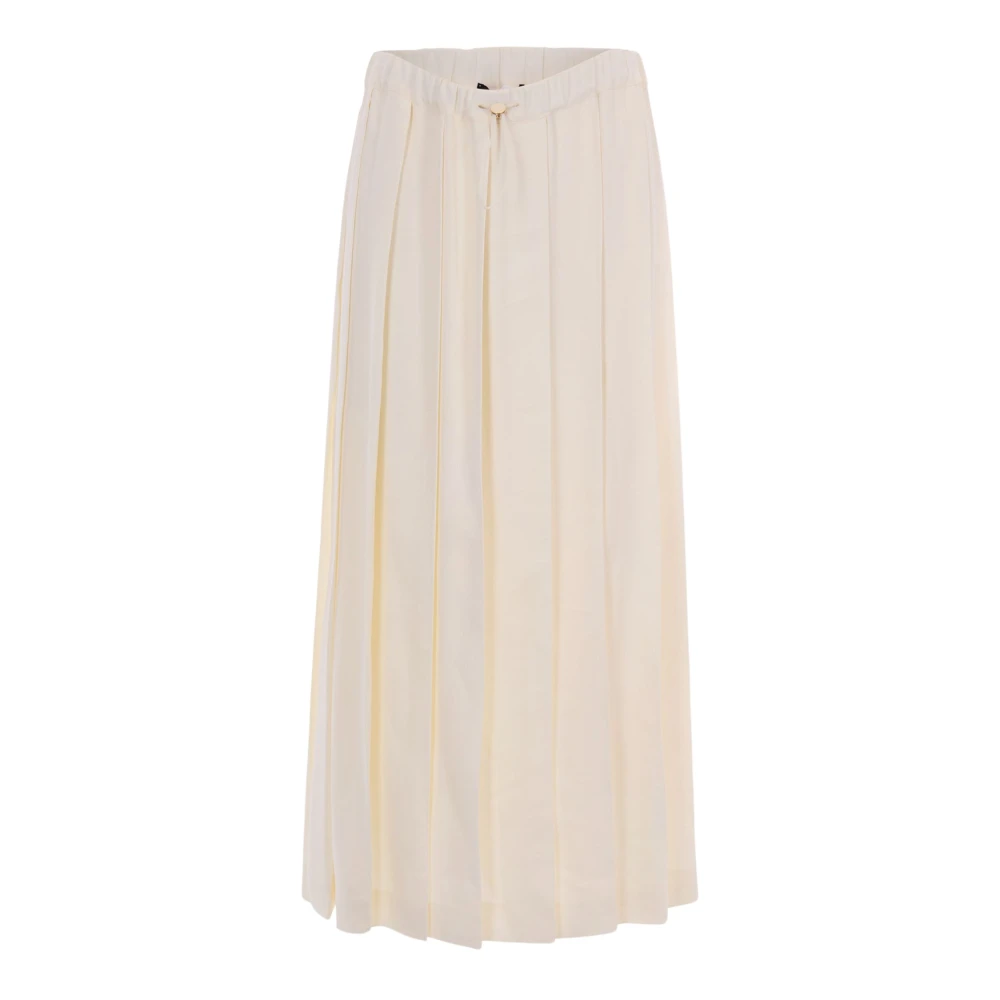 Fabiana Filippi Women's Yellow Midi Skirts, S, Pleated Skirt