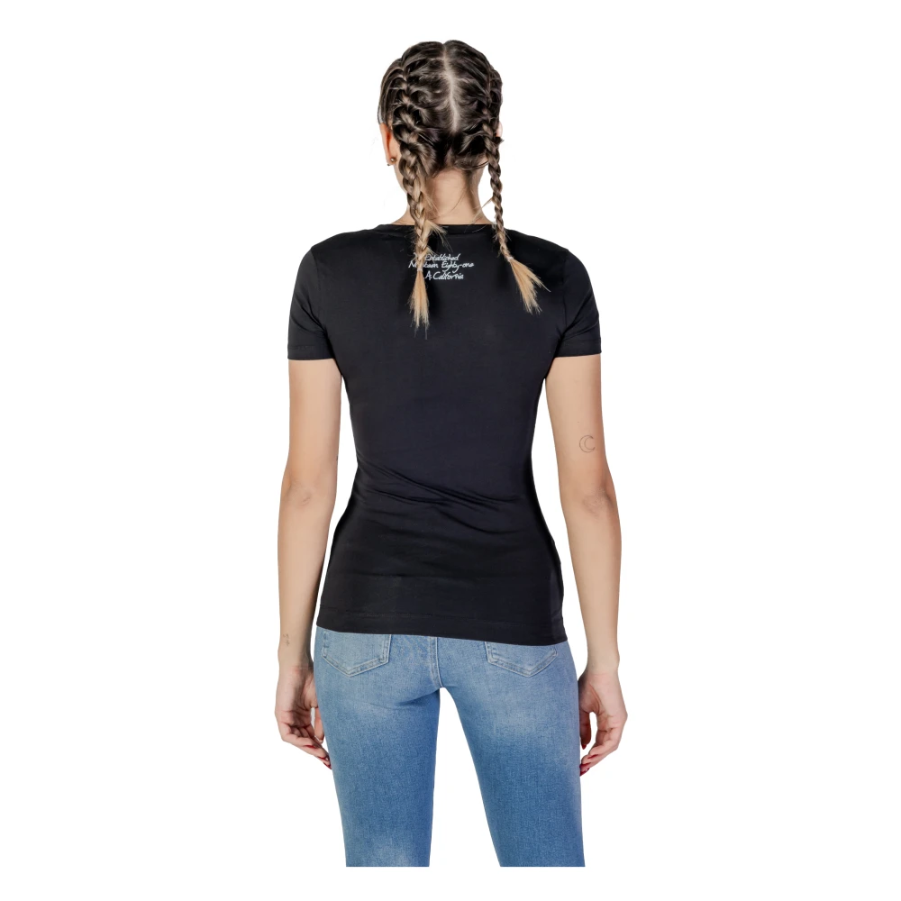 Guess Korte Mouw T-shirt Lente Zomer Collectie Black Dames