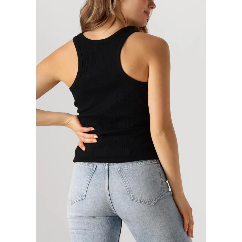 Liu Jo Zwarte Tank Top Logo Black Dames