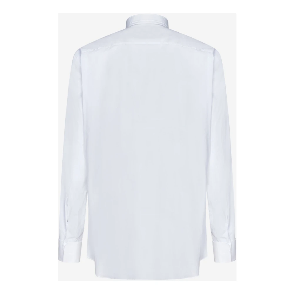 Brioni Witte Katoenen Avondshirt Essential White Heren