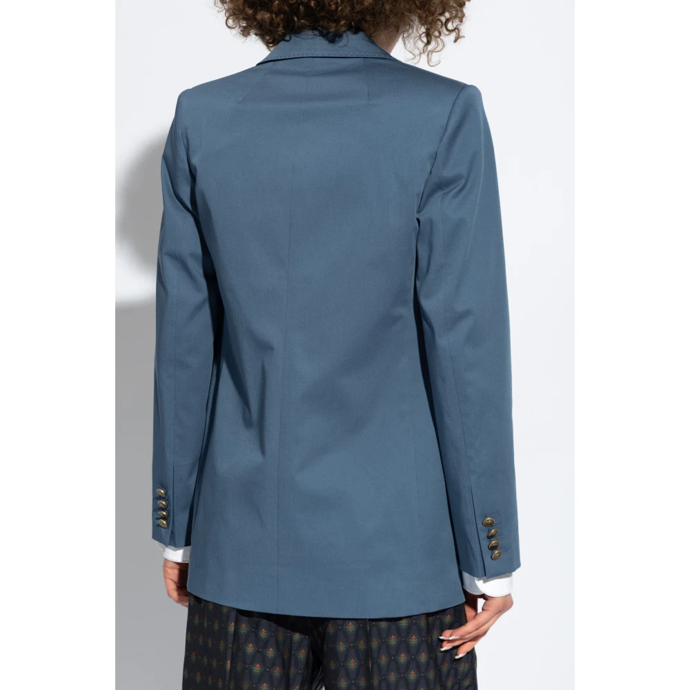 ETRO Blazer met open revers Blue Dames