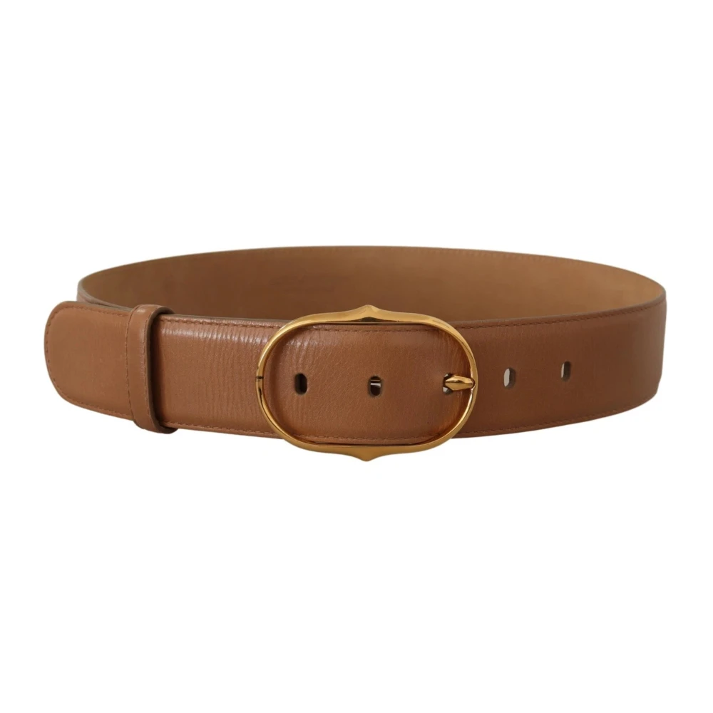 Costume National Women's Gold Metal Oval Buckle Belt