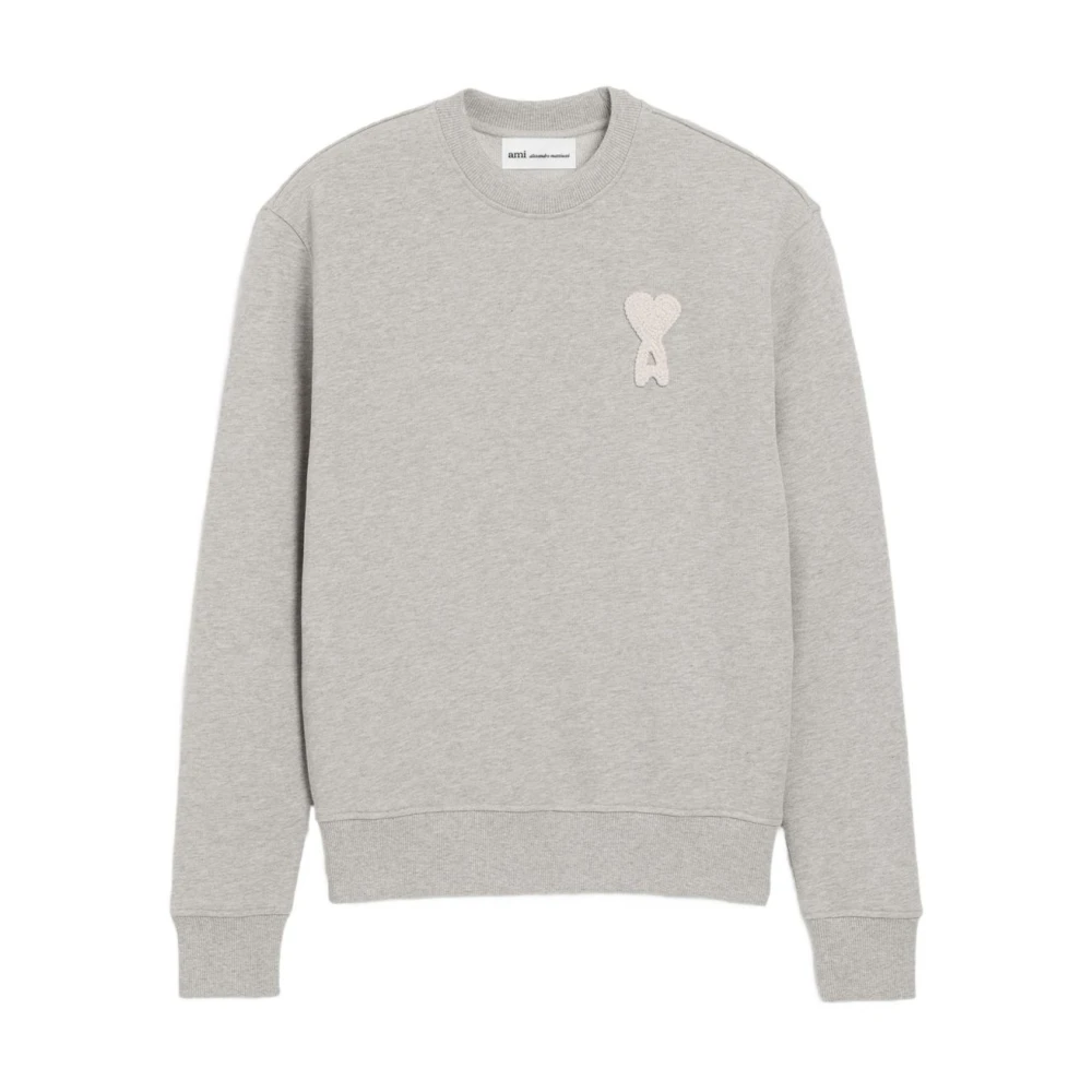Ami Paris Men's Gray De Coeur Sweatshirt - Sweatshirts - Xl - Sweatshirts & Hoodies