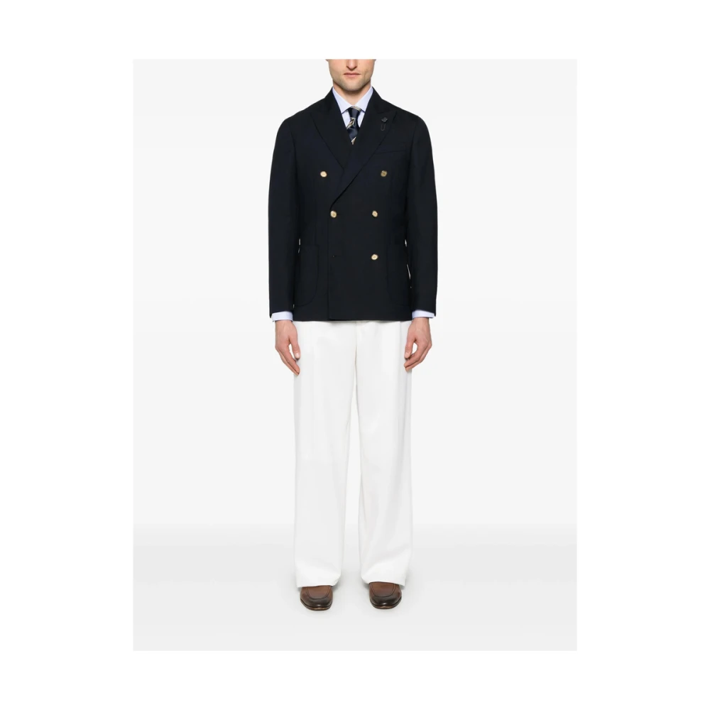 Mazzarelli Lichtblauwe Button-Up Overhemd Blue Heren