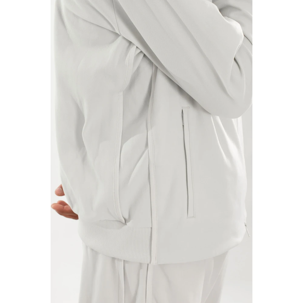 Y-3 Orbit Grey Zip Track Jacket White Heren