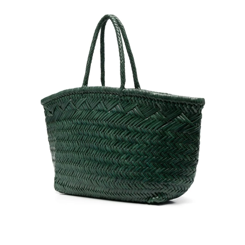 Dragon Diffusion Groene Bamboebos Geweven Leren Tas Green Dames