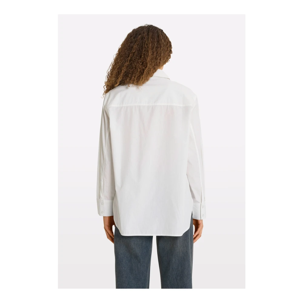 Envii Witte Overmaatse Blouse Knoopsluiting White Dames
