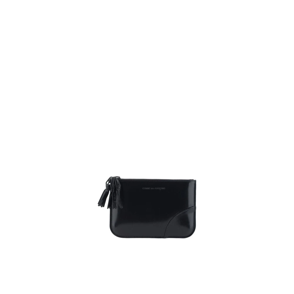 Comme des Garçons Iconische Leren Muntportemonnee met Rits Black Dames